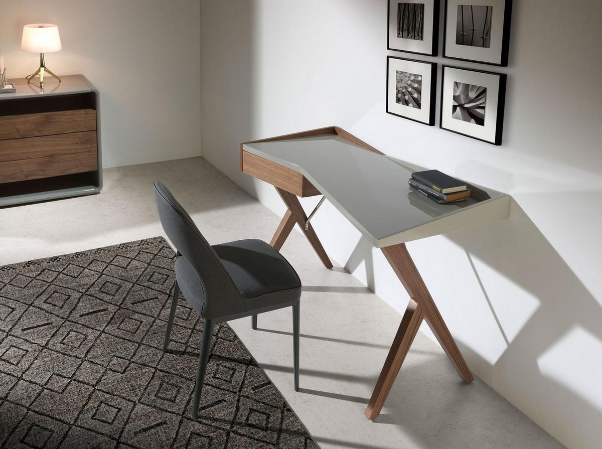 STUHL Stuhl aus dunkelgrauem Stoff 47/50/80 cm - Schwarz, Textil (47/80/50cm) - ANGEL CERDA