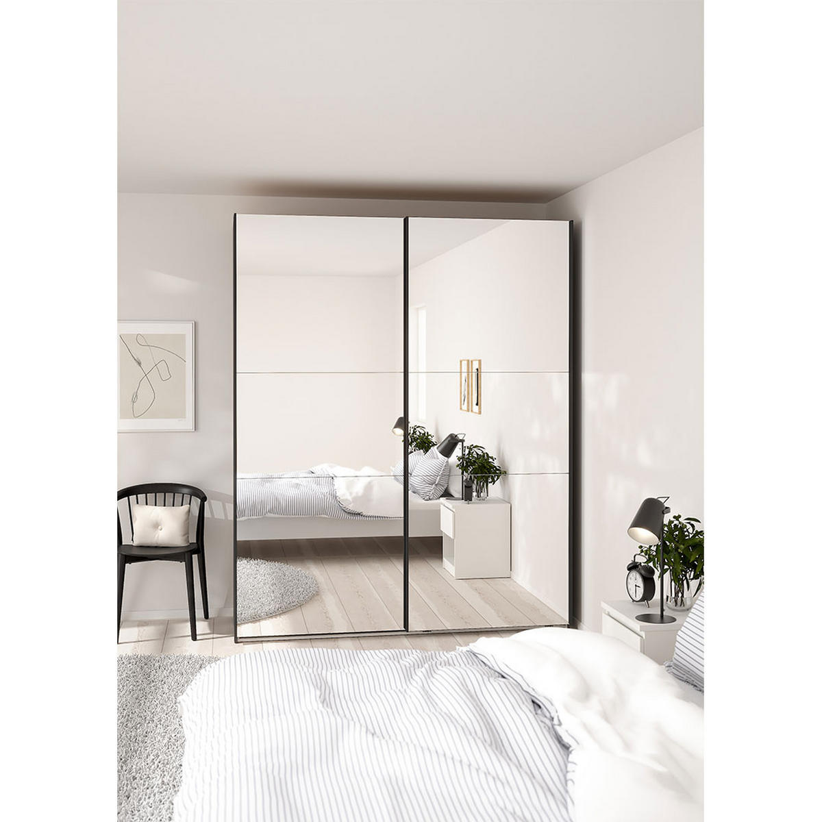SCHIEBETÜRENSCHRANK, Como, Grau, Holzwerkstoff, 179 x 67 x 221 cm - Grau, Holzwerkstoff (179/221/67cm) - ebuy24