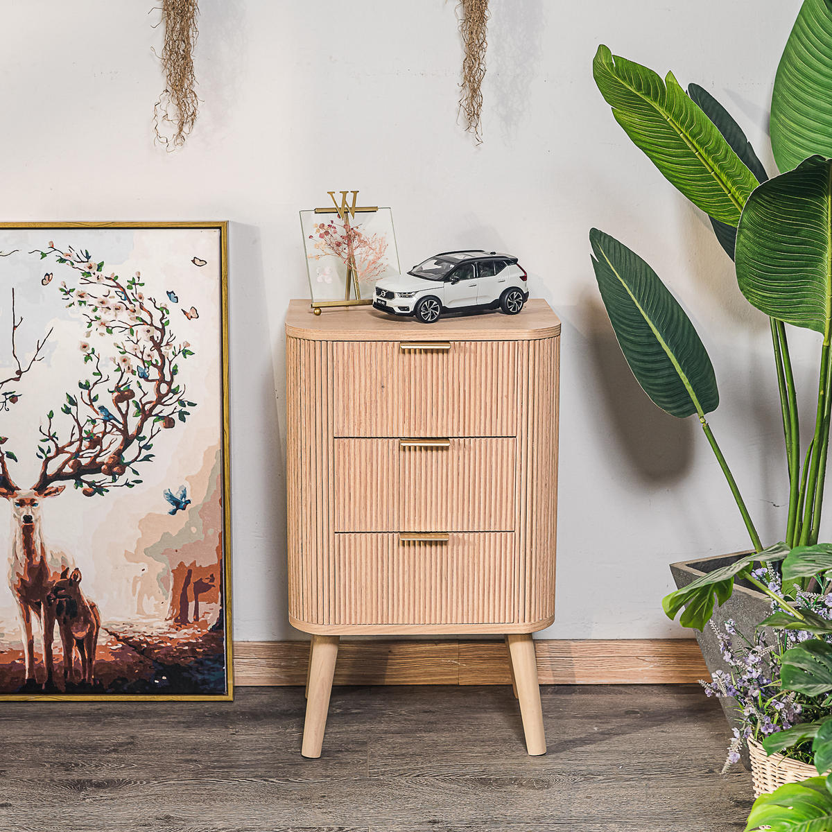 NACHTTISCH Rechteckig Braun 40 x 30 x 66 cm - Braun, Holz (40/66/30cm) - Nordlys