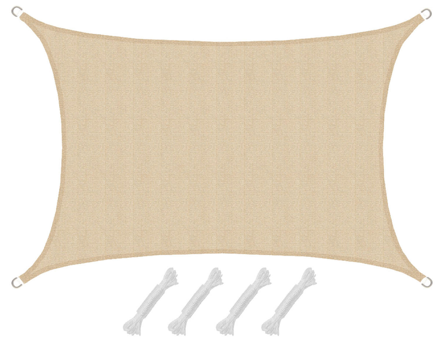 SONNENSEGEL Luftdurchlässig 400/300 cm Beige - Beige, Kunststoff (300/400cm) - Amanka