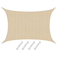 SONNENSEGEL Luftdurchlässig 400/300 cm Beige - Beige, Kunststoff (300/400cm) - Amanka