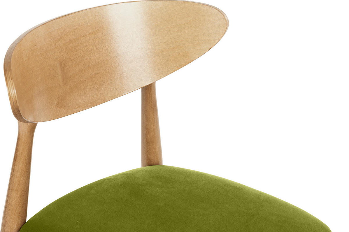 ESSZIMMERSTÜHLE RABI (2er-Set), oliv / Eiche hell - Eichefarben/Olivgrün, Holz/Buchenholz (47/79/45cm) - KONSIMO®