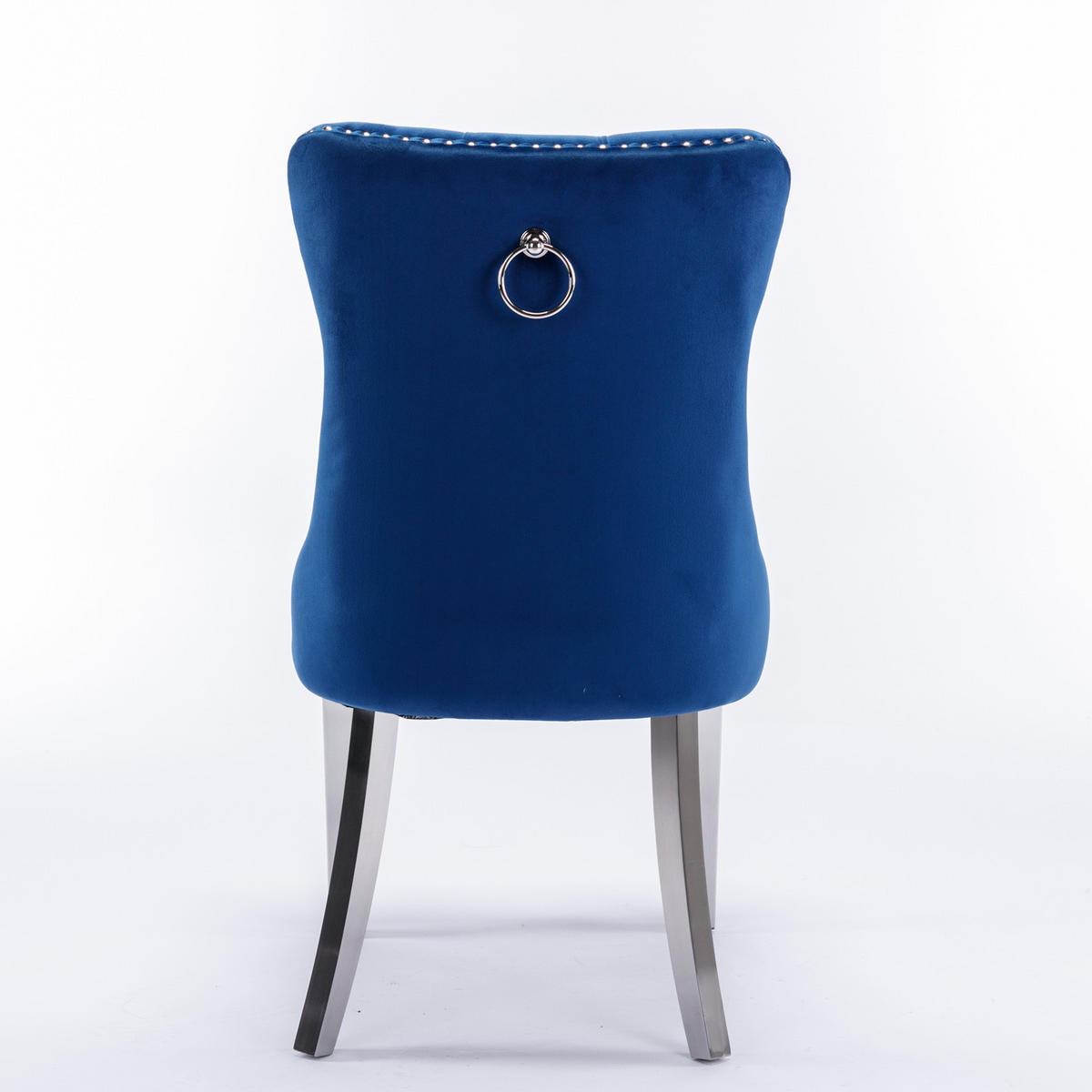 STUHL-SET DE-36289 2 Stück mit verchromten Beinen Blau - Blau, Holz (50/95/65cm) - ComfortXL