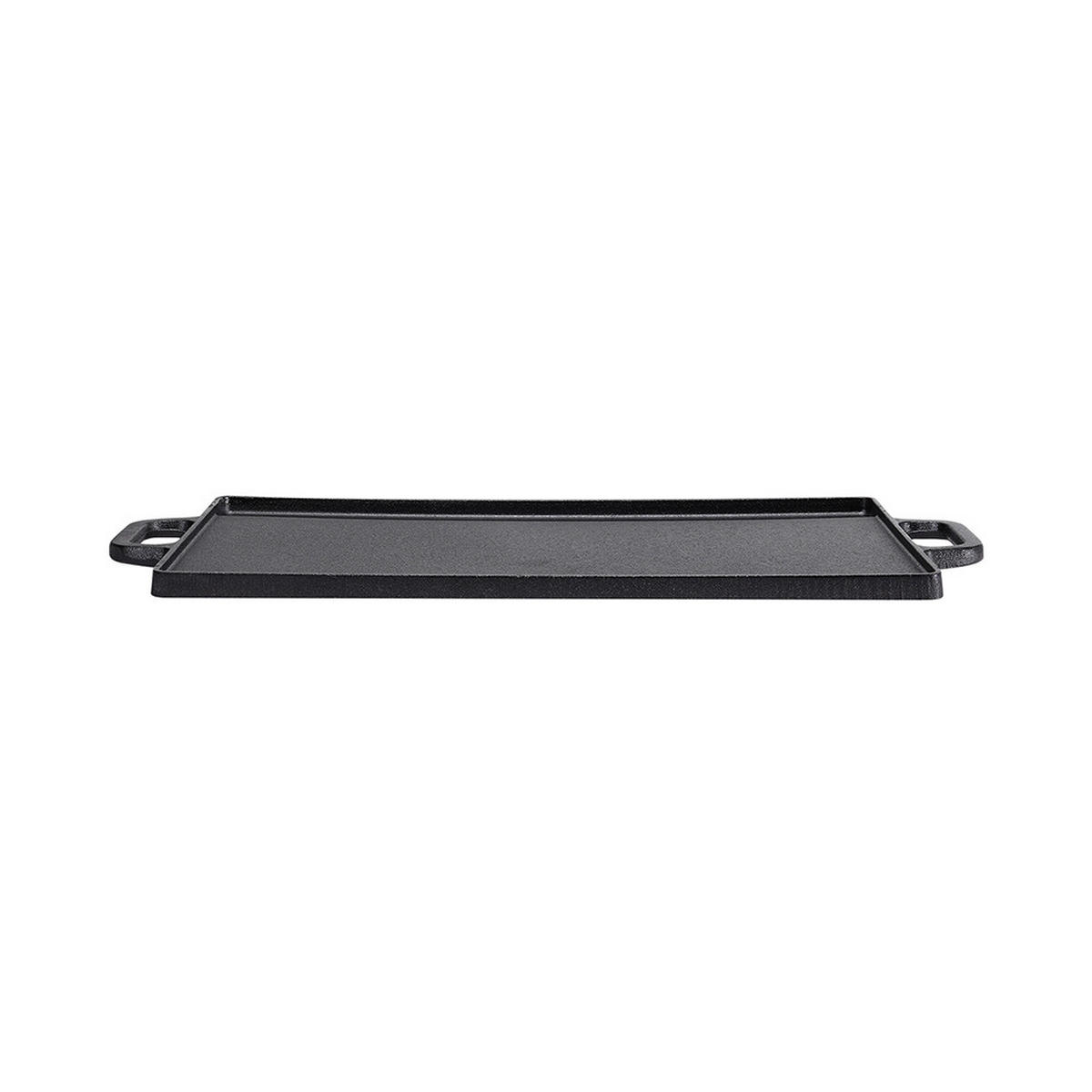 GRILLPFANNE Wendbare aus Gusseisen in Schwarz mit Antihaftbeschichtung 45 x 22 x 2 cm 3,2 kg - Schwarz, Metall (22/45/2cm) - Livingandhome