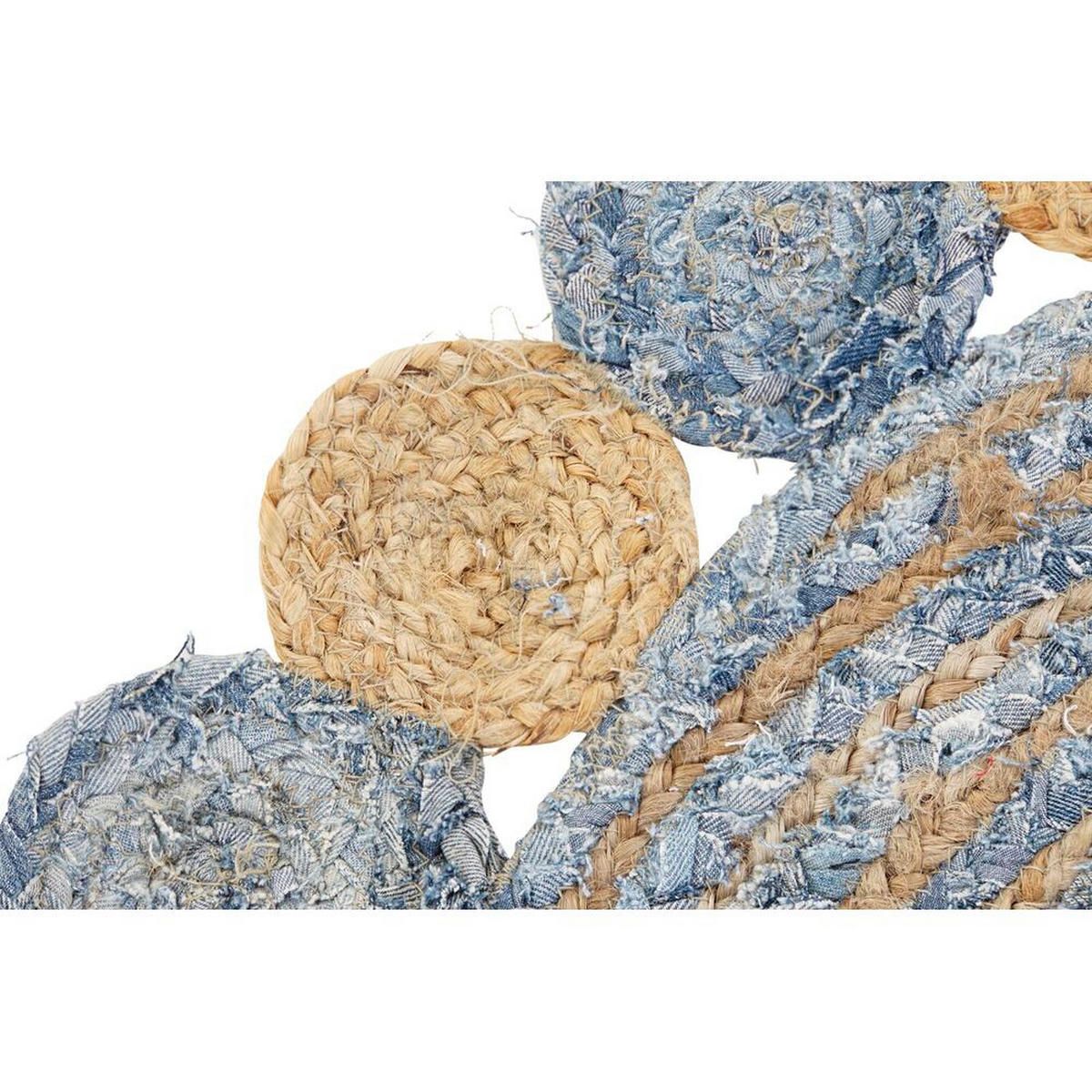 TEPPICH Blau Bunt Indianer (200 x 200 x 1 cm) - Multicolor, Naturmaterialien (200/200cm) - DKD Home Decor