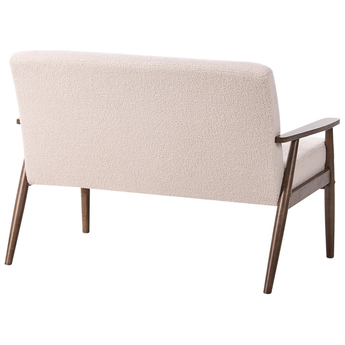 POHOVKA 2-místná Bouclé Tmavě hnědá/Béžová Esrum - tmavě hnědá, textil (111/79/72cm) - Beliani