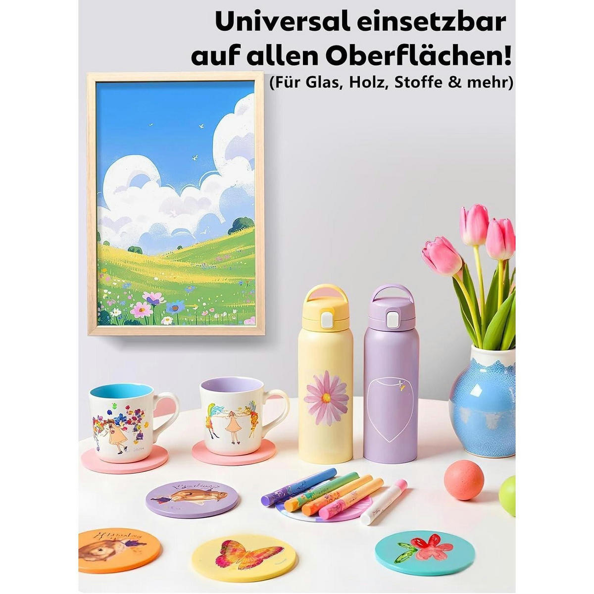 ACRYLSTIFTE Set 30 Farben Doppelspitze - Multicolor, Kunststoff (1/1/17.5cm)