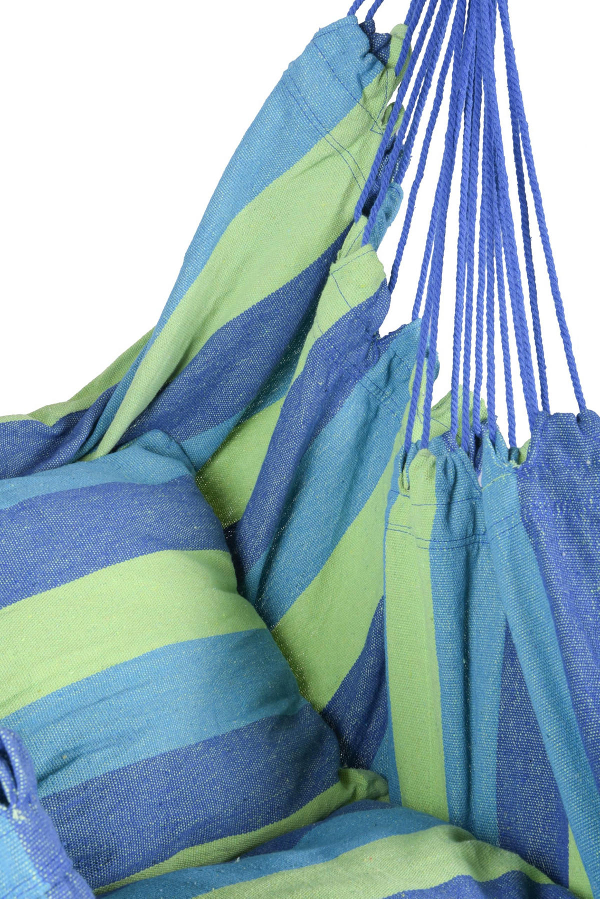 HÄNGESESSEL Mainz mit 2 Kissen Grün Hängesitz - Grün, Holz (90/120/65cm) - DELUKE