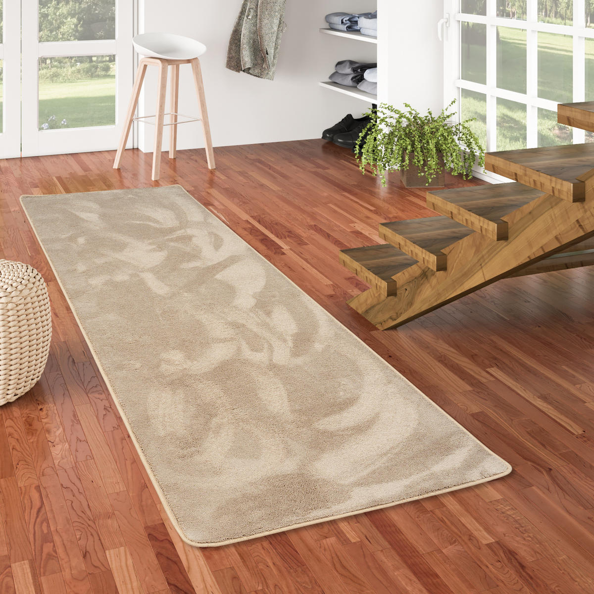LUXUS SUPER SOFT HOCHFLOR LANGFLOR TEPPICH LÄUFER DELUXE - Beige, Textil (80/240cm) - Snapstyle