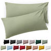 KISSENBEZUG Ellen 40/60 cm, 2er-Set, Olivgrün - Olivgrün, Textil (60/40cm) - Blumtal