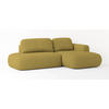 ECKSOFA NUVIRA R-S Gelb Geflochtener Stoff mit Schlaffunktion - Gelb, Holz (274/165cm) - MASSENO
