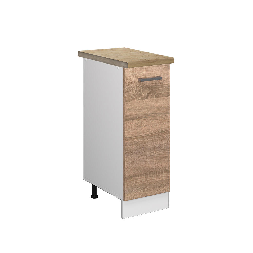 APOTHEKERSCHRANK R-Line Sonoma 30 cm, AP Eiche - Weiß/Sonoma Eiche, Holzwerkstoff (30/81.6/60cm) - Vicco