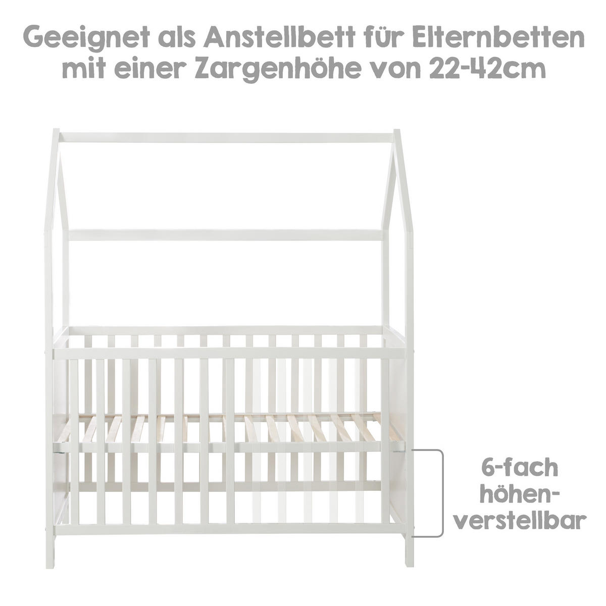 HAUSBETT 60 x 120 cm taupe - Taupe, Holzwerkstoff (60/120cm) - Roba