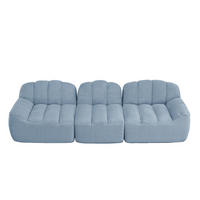 SOFA modular rahmenlos Granular Fleece Blue - Blau, Textil (288/79/104cm) - IVMEU