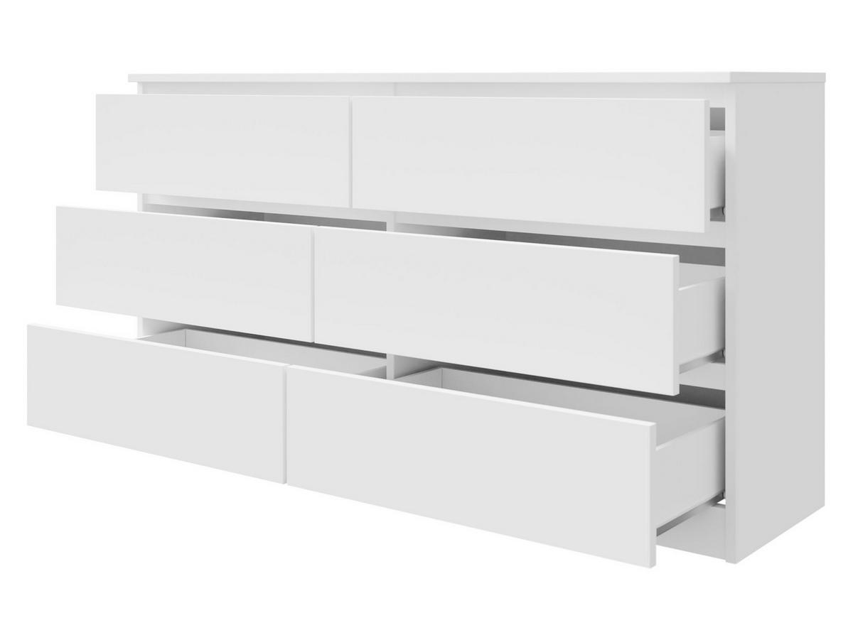 KOMMODE Malwa M6 - Weiß, Holzwerkstoff (138/77/40cm) - MIRJAN24