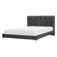 DOPPELBETT 140/200cm Schwarz Limoux - Schwarz, Textil (140/200cm) - Beliani