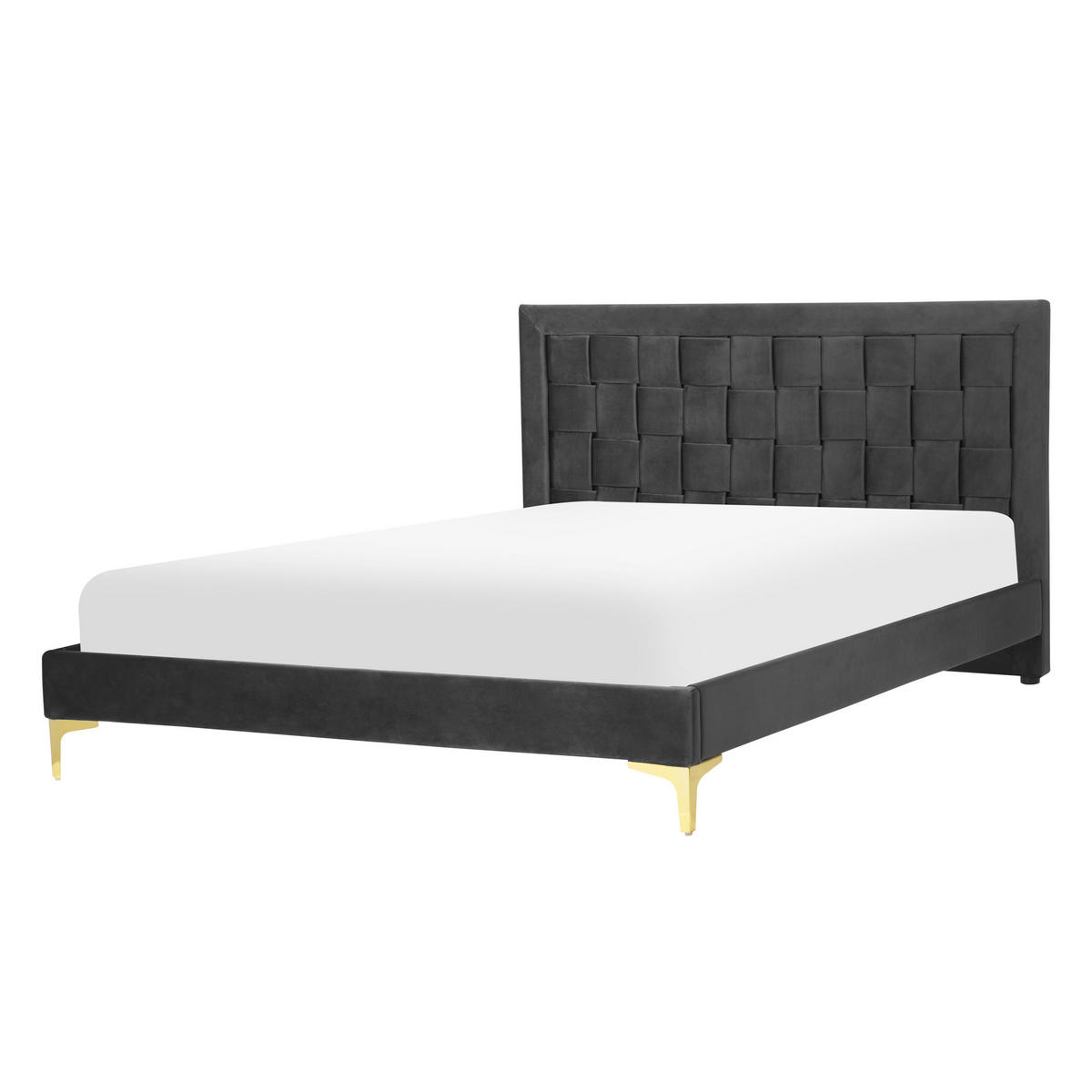 DOPPELBETT 140/200cm Schwarz Limoux - Schwarz, Textil (140/200cm) - Beliani