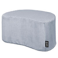 POUF HALBMOND Cord 54/36/35 cm leicht- Silver Pink - Hellrosa, Textil (36/35/54cm) - Dreamroots