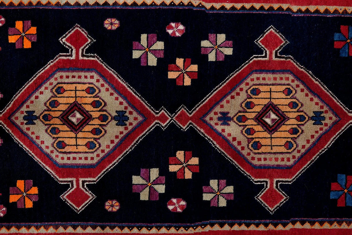 ORIENTTEPPICH handgeknüpft Afshar Blau 199/144 cm Schurwolle - Blau, Textil (144/199cm) - Looma