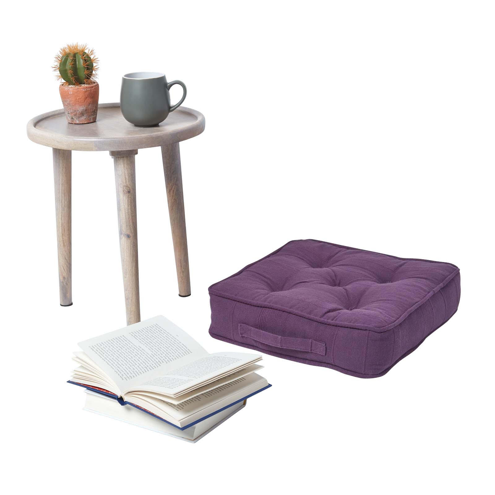 SITZKISSEN Rajput lila 40/40/8 cm - Lila, Textil (40/40/8cm) - Homescapes