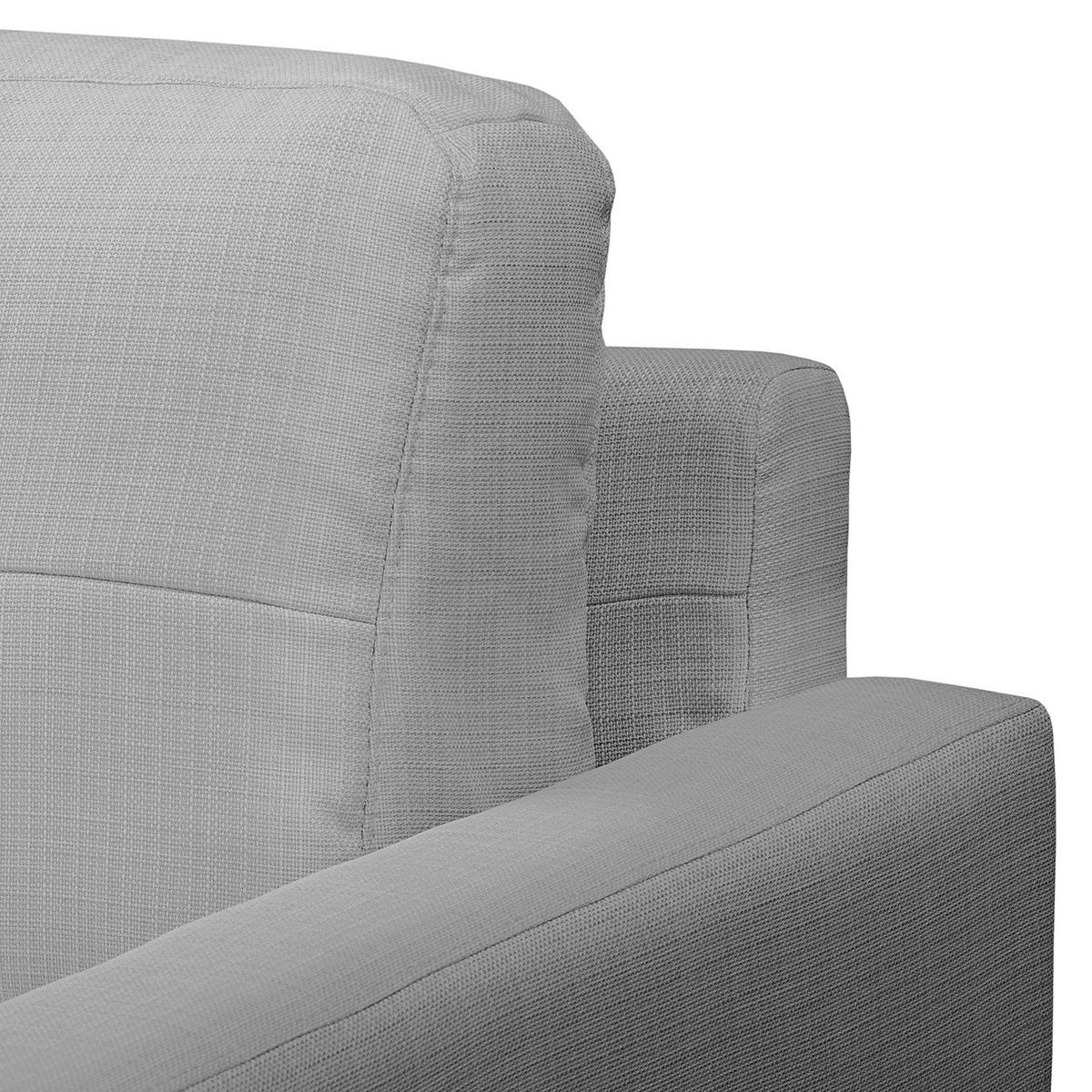 3-SITZER SOFA - Strukturstoff - Grau, Textil (198/88/90cm) - home24