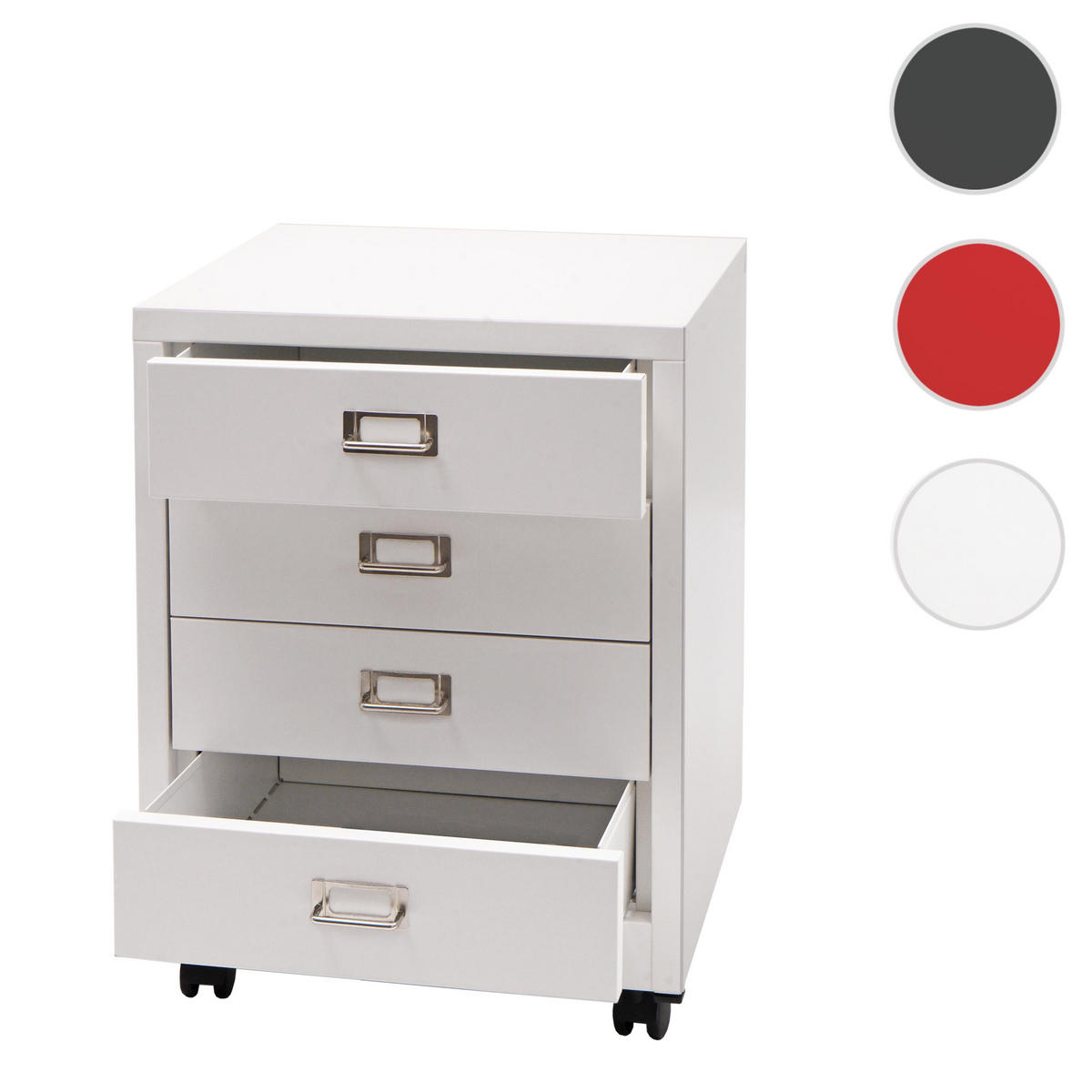 ROLLCONTAINER Weiß - Weiß, Metall (40/55/41cm) - MCW