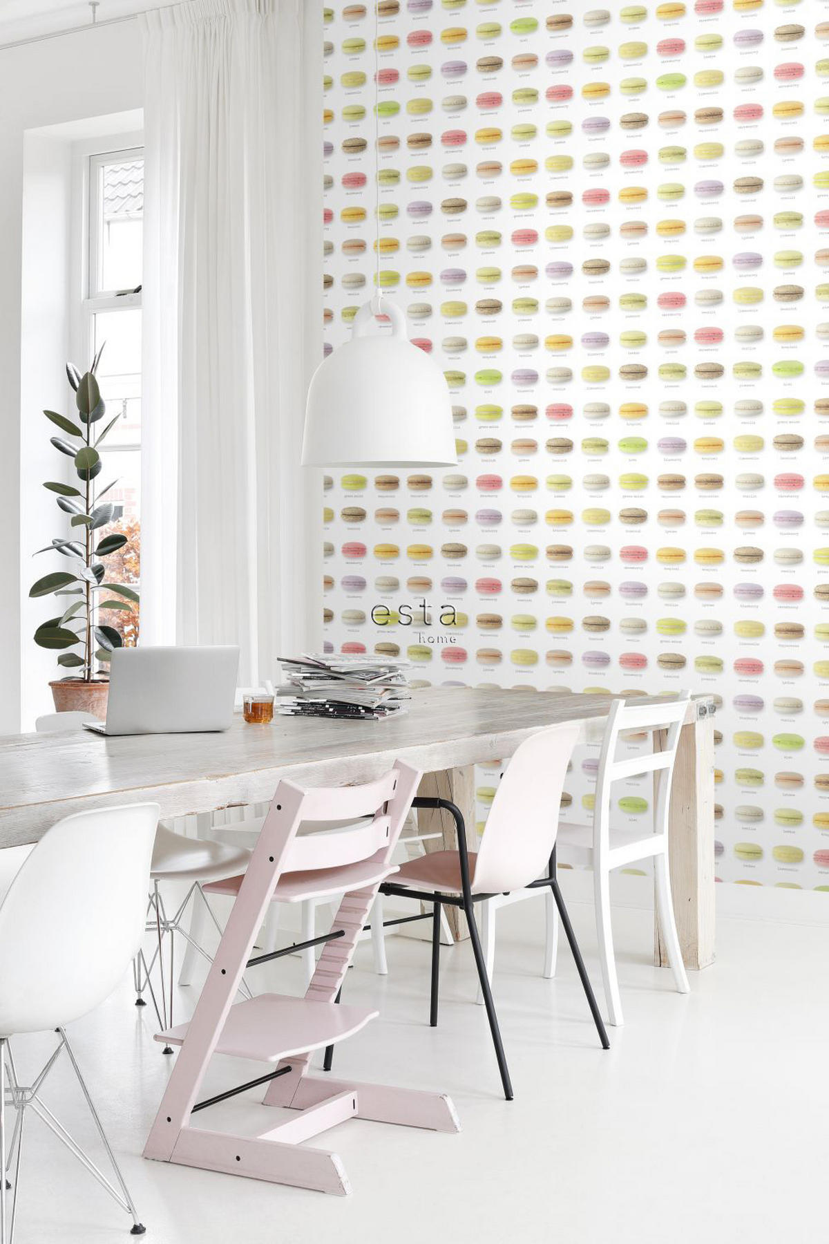 XXL-VLIESTAPETE Macarons 50 x 900 cm - Gelb, Papier (50/900cm) - ESTAhome