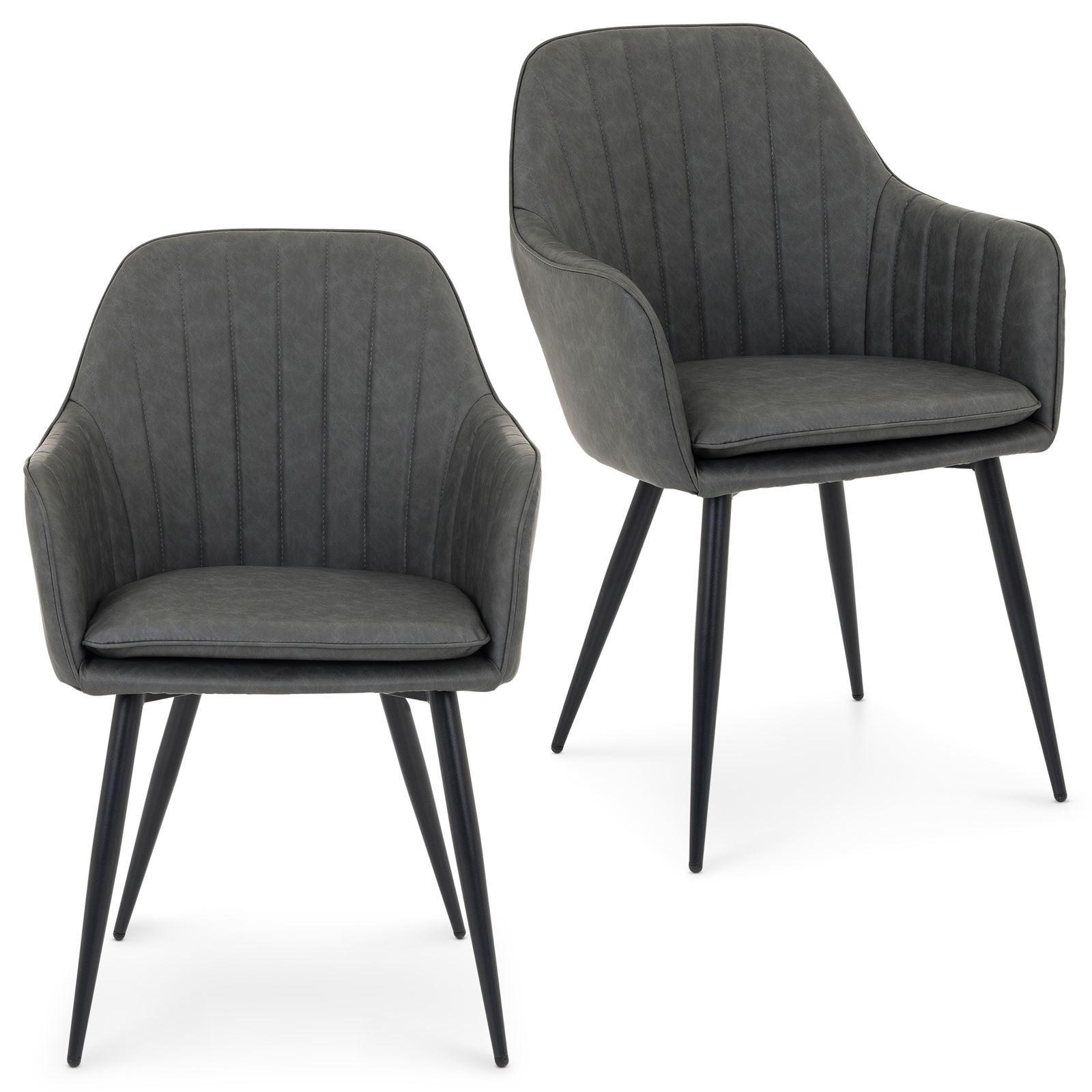 ESSZIMMERSTÜHLE ETTA 2er-Set grau - Grau, Textil (57/85/58cm) - IDIMEX