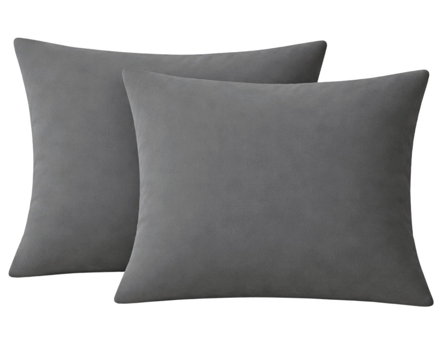 KISSENBEZUG Stone Washed 40x40 cm aus 100% Baumwolle, Renforce Kissenhülle 40 x 40 im 2er Set - Grau - Dunkelgrau, Textil (40/40cm) - Carpe Sonno