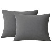 KISSENBEZUG Stone Washed 40x40 cm aus 100% Baumwolle, Renforce Kissenhülle 40 x 40 im 2er Set - Grau - Dunkelgrau, Textil (40/40cm) - Carpe Sonno