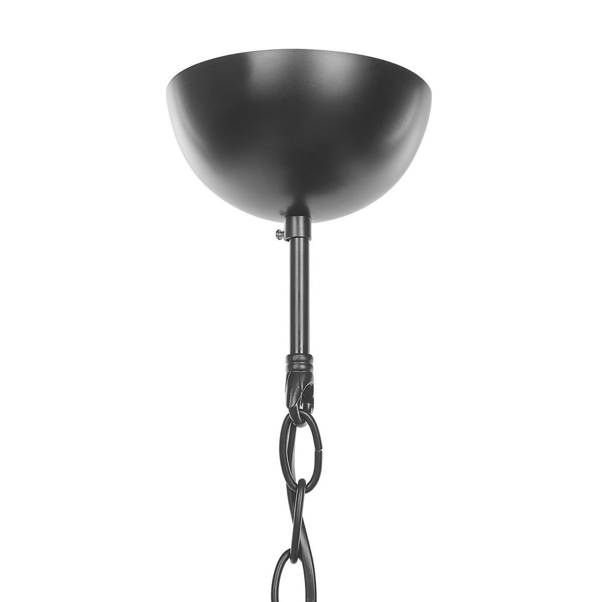 DECKENLEUCHTE Maritsa 52/52/28 cm - Schwarz, Metall (44/44/129cm) - Beliani