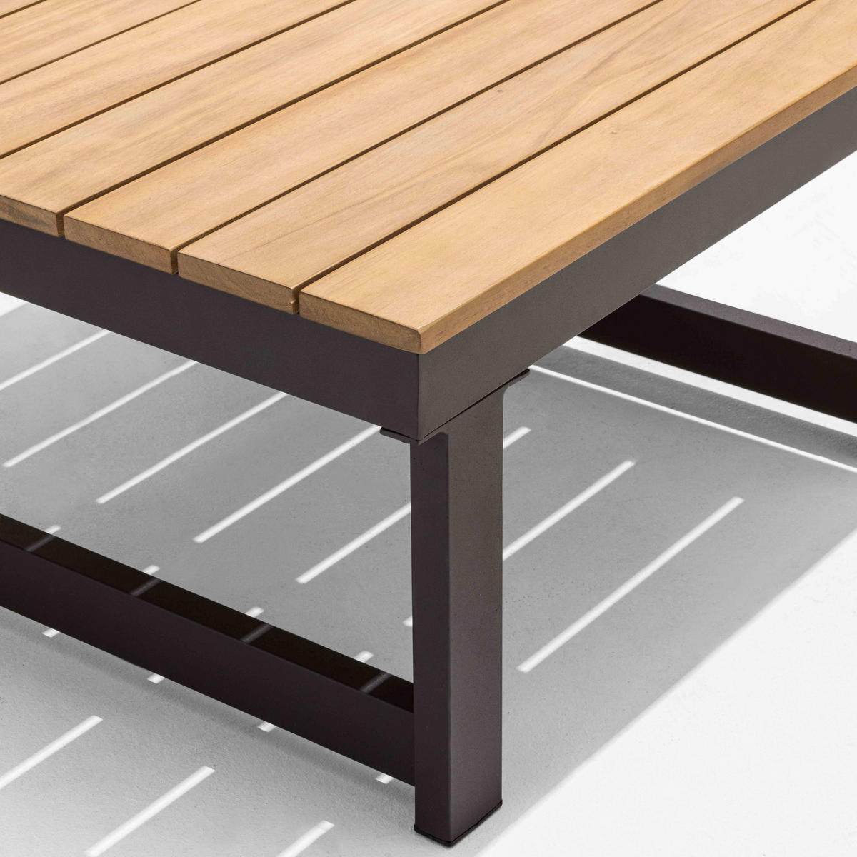 GARTEN-LOUNGEGARNITUR 6-Sitzer, Grau - Grau, Holz - Oviala