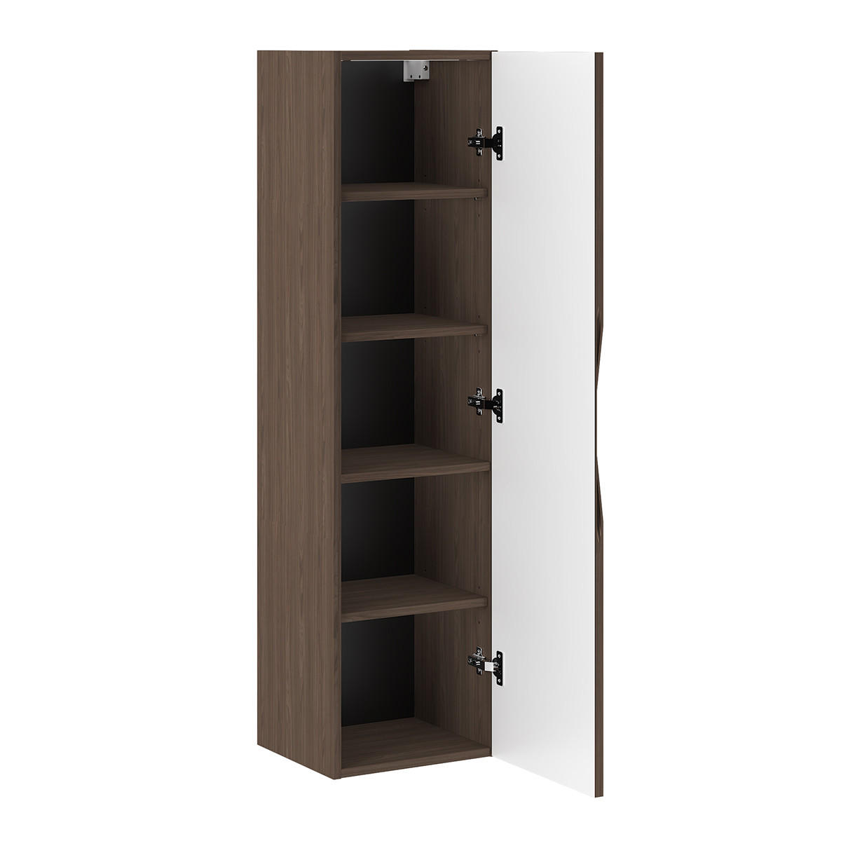 HÄNGESÄULE Siena Holz und Schwarz - Schwarz, Holzwerkstoff (34.5/130/31.8cm) - Petits-meubles