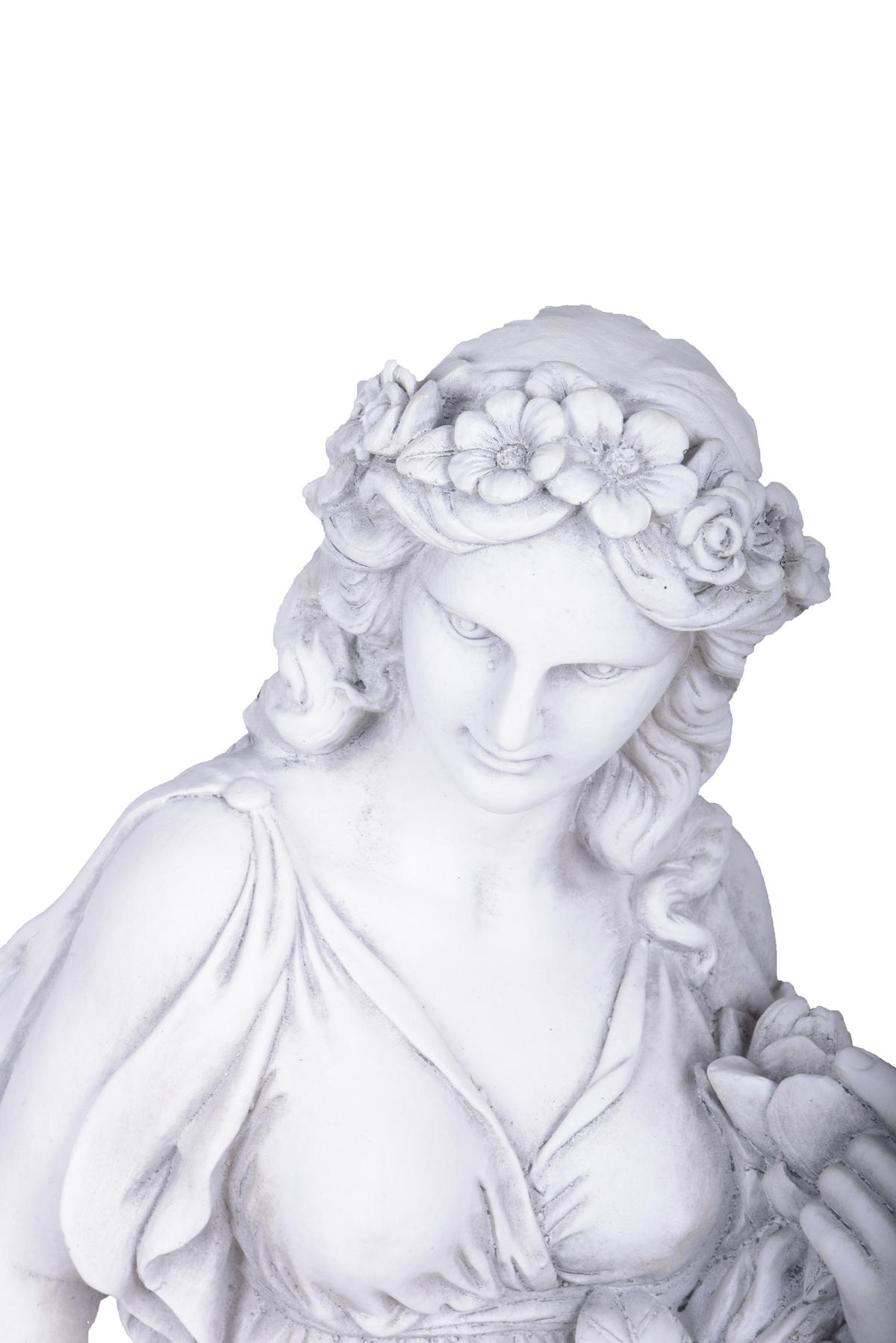 GARTENFIGUR Jens Weiß 94x31x37cm - Weiß, Kunststoff (31/94/37cm) - DELUKE