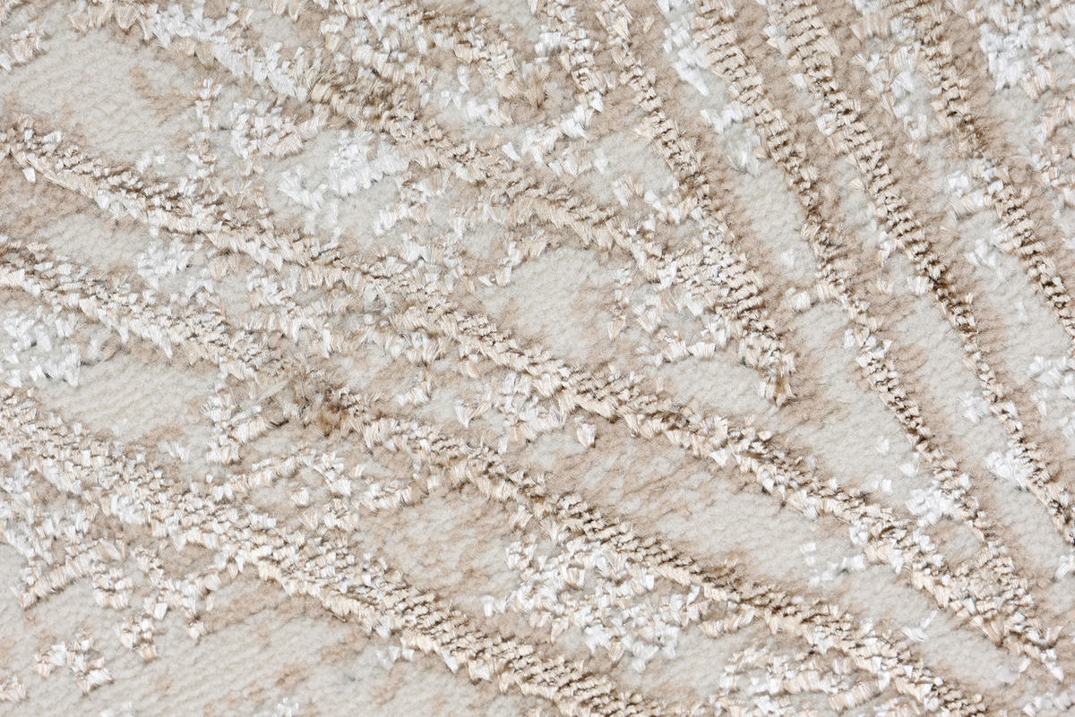 TEPPICH CRYSTAL ROUND Creme 240/240 cm - Creme, Kunststoff (240/240cm) - Tapiso