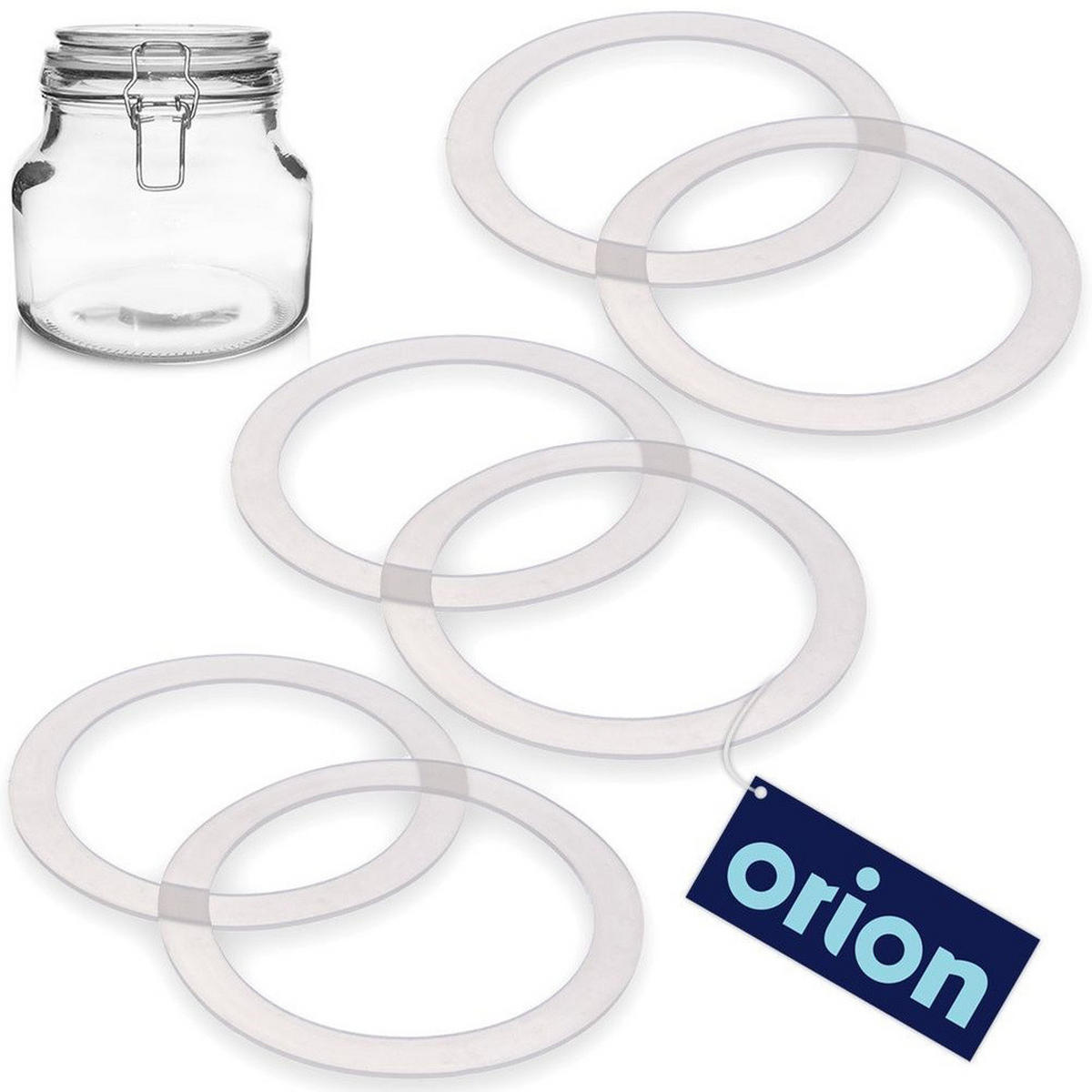DICHTUNGSRINGE Irma Silikon 11 cm 6-teilig Weiß - Weiß, Kunststoff (1L) - Orion 