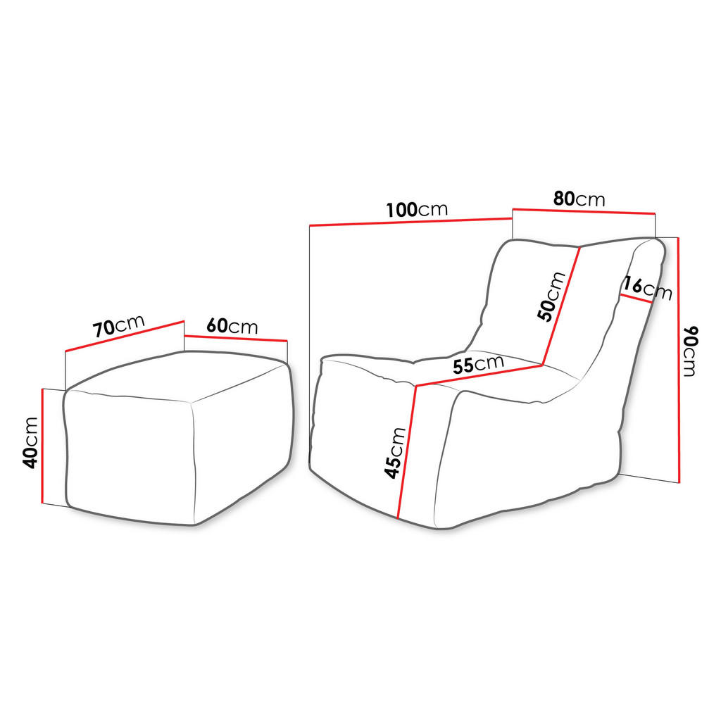 Thumbnail - Mirjan24 Sitzsack, Beige, Textil, Rechteckig, 80x90x100 cm, Wohnzimmer, Hocker, Sitzsäcke, XXL Sitzsäcke