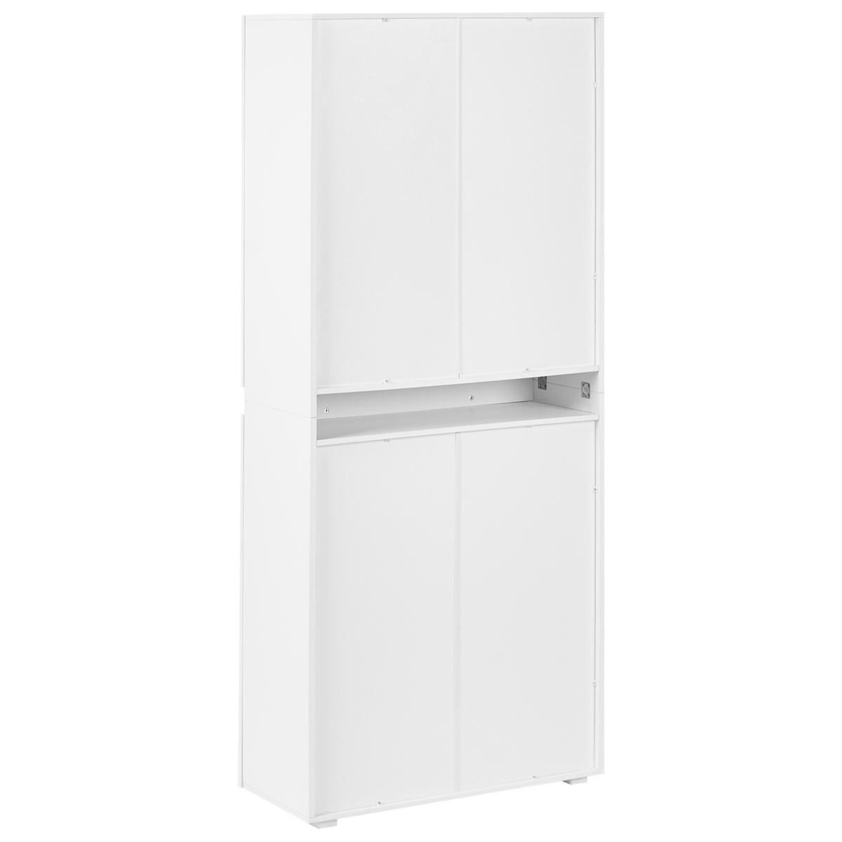 DULAP DE PANTOFI alb Lethbridge - alb, compozit lemnos (77/180/36cm) - Beliani