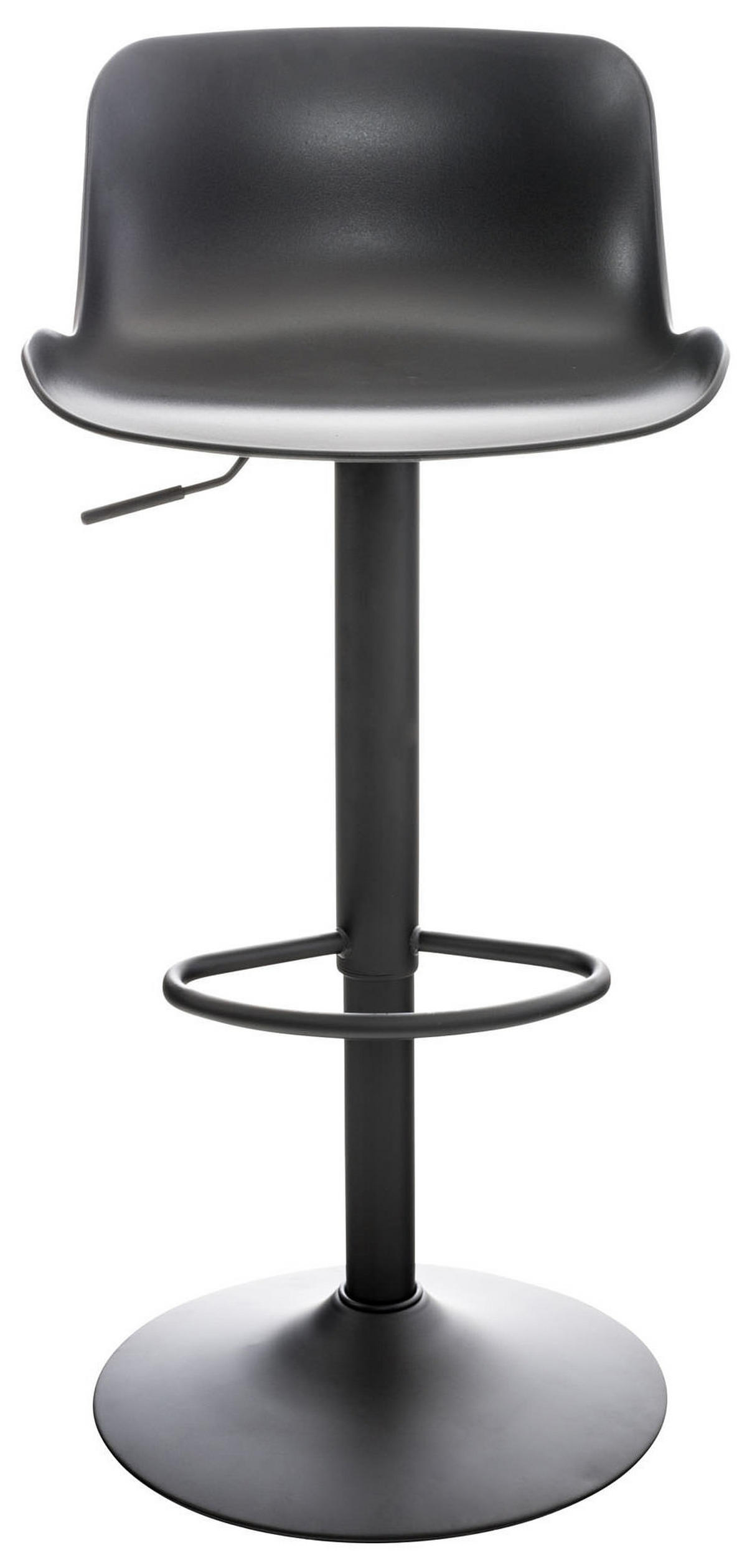 BARHOCKER 4er Set Kunststoff schwarz - Schwarz, Kunststoff/Metall (44/81/44cm) - CLP
