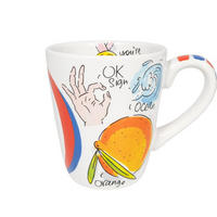 BECHER Love Letter O in Bunt - 350 ml - Multicolor, Keramik (0.35L) - Blond Amsterdam