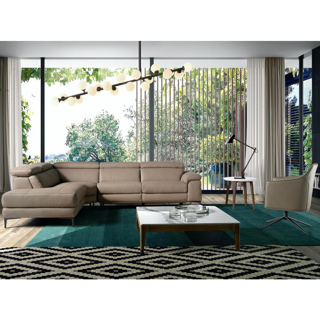 Thumbnail - Angel Cerda Ecksofa, Beige, Taupe, Walnuss, Leder, L-Form, 295x232 cm, Wohnzimmer, Sofas & Couches, Wohnlandschaften, Ec...
