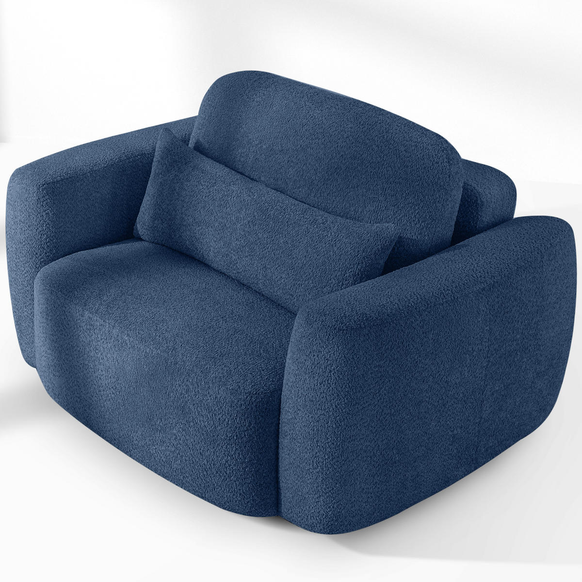 SESSEL ELOSA - Dunkelblau, Holz/Textil (145/85/115cm) - KONSIMO®