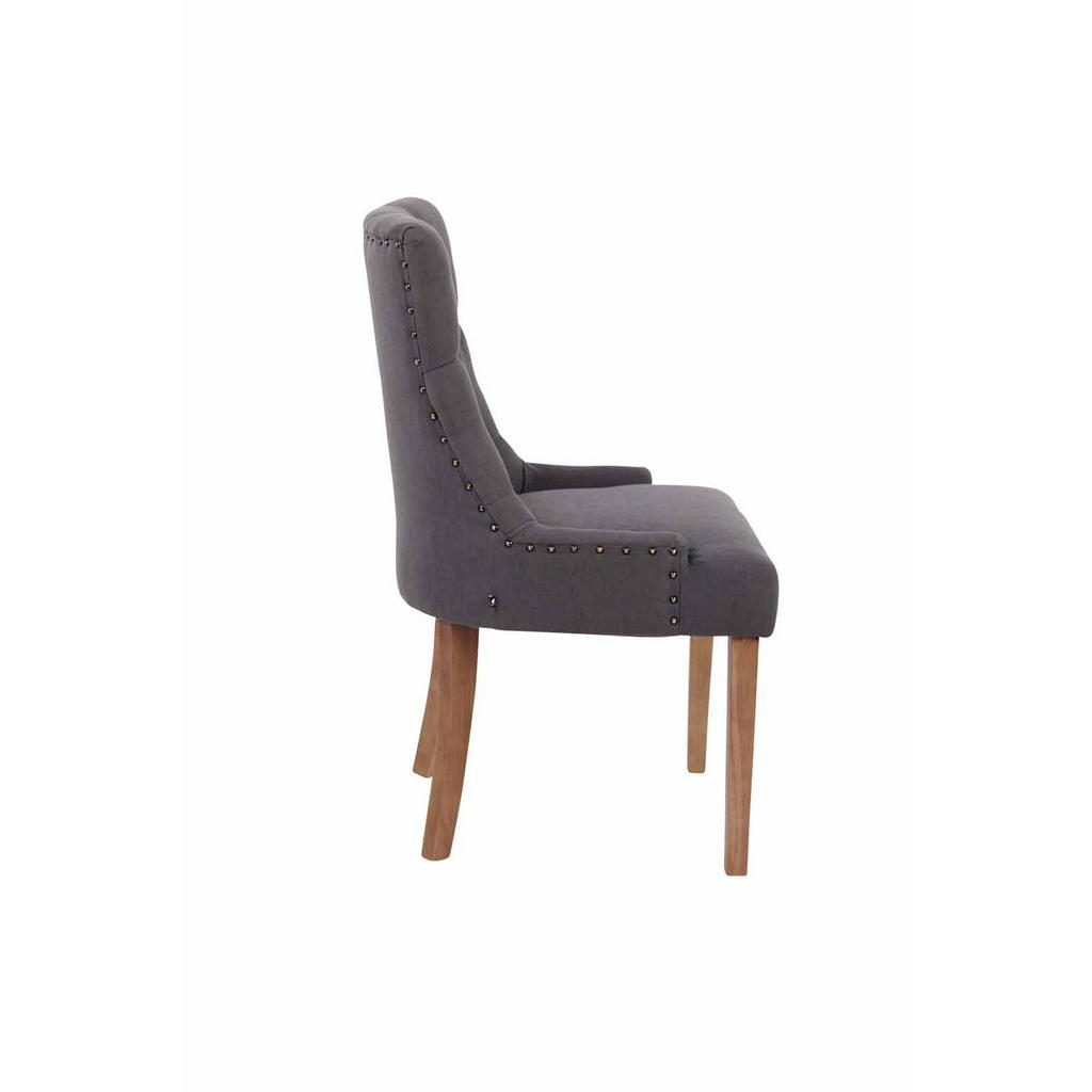 Thumbnail - TPFLiving Esszimmerstuhl, Dunkelgrau, Textil, 55x92x58 cm, Esszimmer, Stühle, Esszimmerstühle, Vierfußstühle