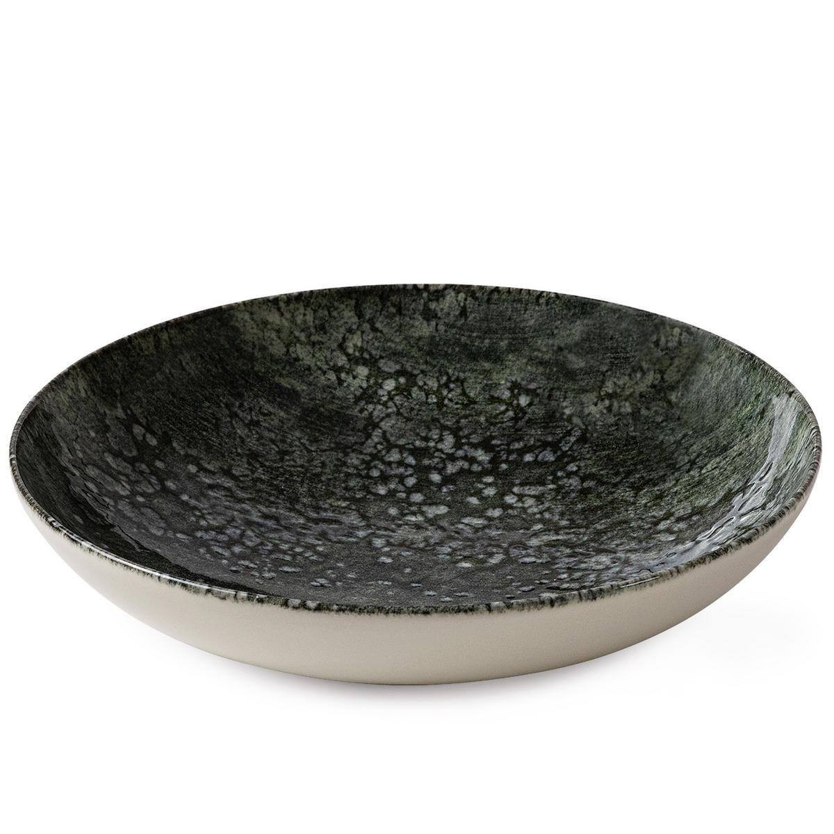 TELLER-SET MERCURO 6-tlg Suppenteller Hartporzellan - Dunkelgrau, Keramik (22/4/22cm) - KONSIMO®