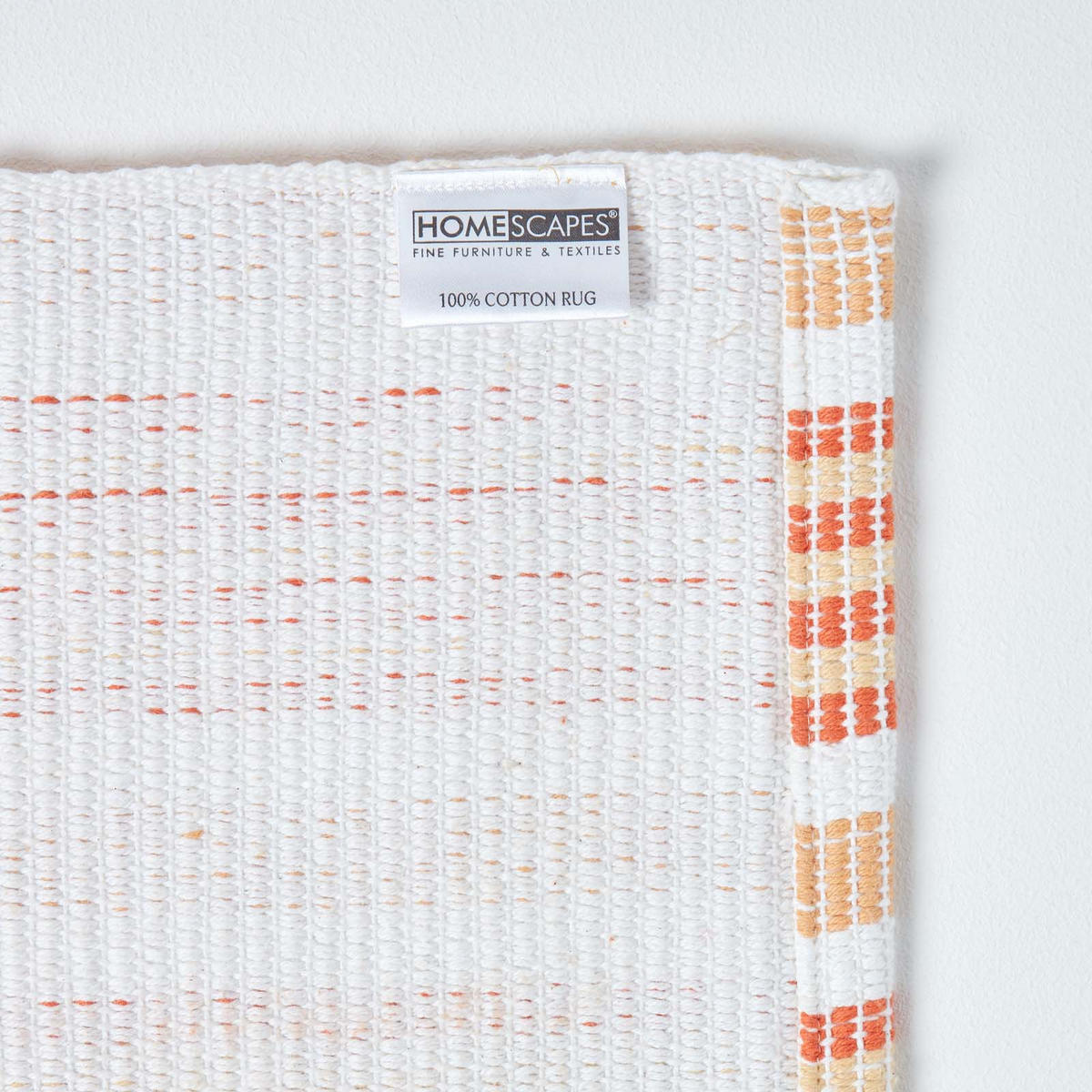 BADEMATTE 40/60 cm gestreift, Baumwolle - Orange, Textil (40/60cm) - Homescapes