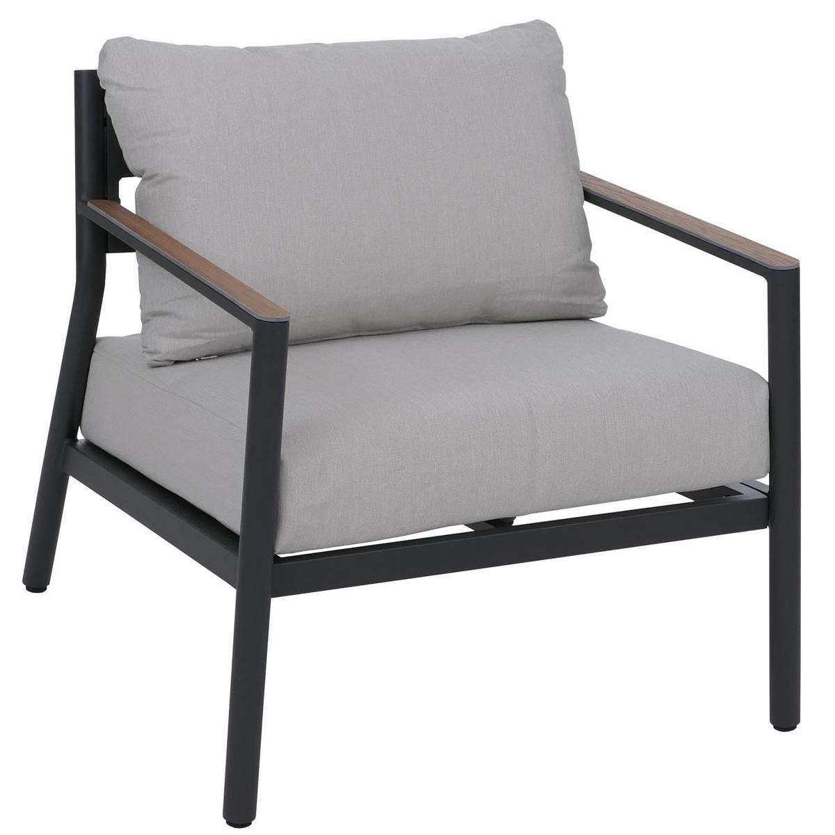 GARTENGARNITUR Lounge-Set Hellgrau - Grau, Metall - PROREGAL