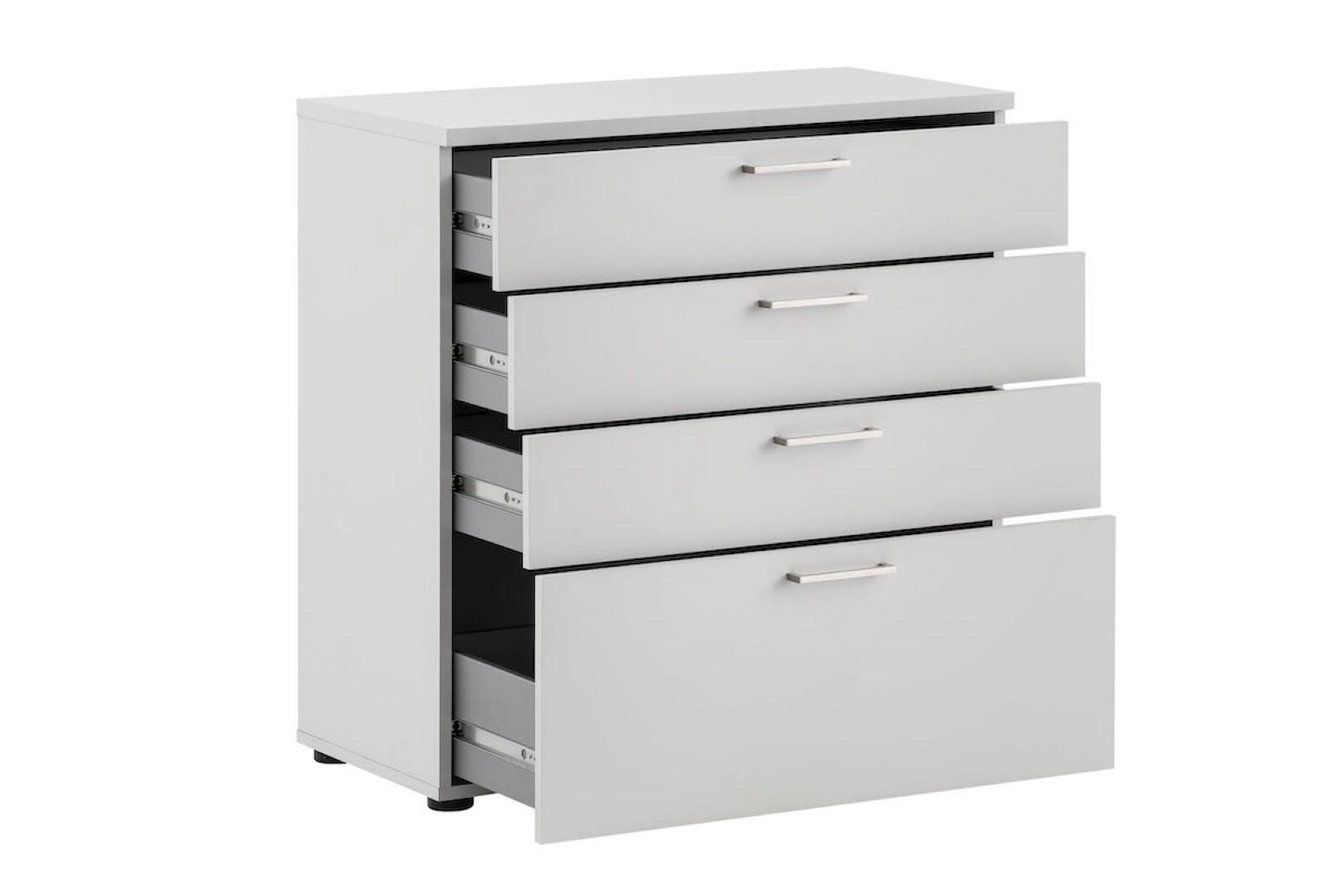 SCHUBLADENSCHRANK Hippo 84x80x40 cm 4 Schubladen Lichtgrau - Grau, Holz (160/120/40cm) - PROREGAL