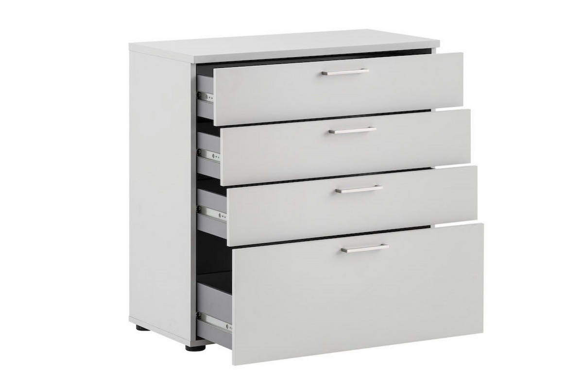 SCHUBLADENSCHRANK Hippo 84x80x40 cm 4 Schubladen Lichtgrau - Grau, Holz (160/120/40cm) - PROREGAL