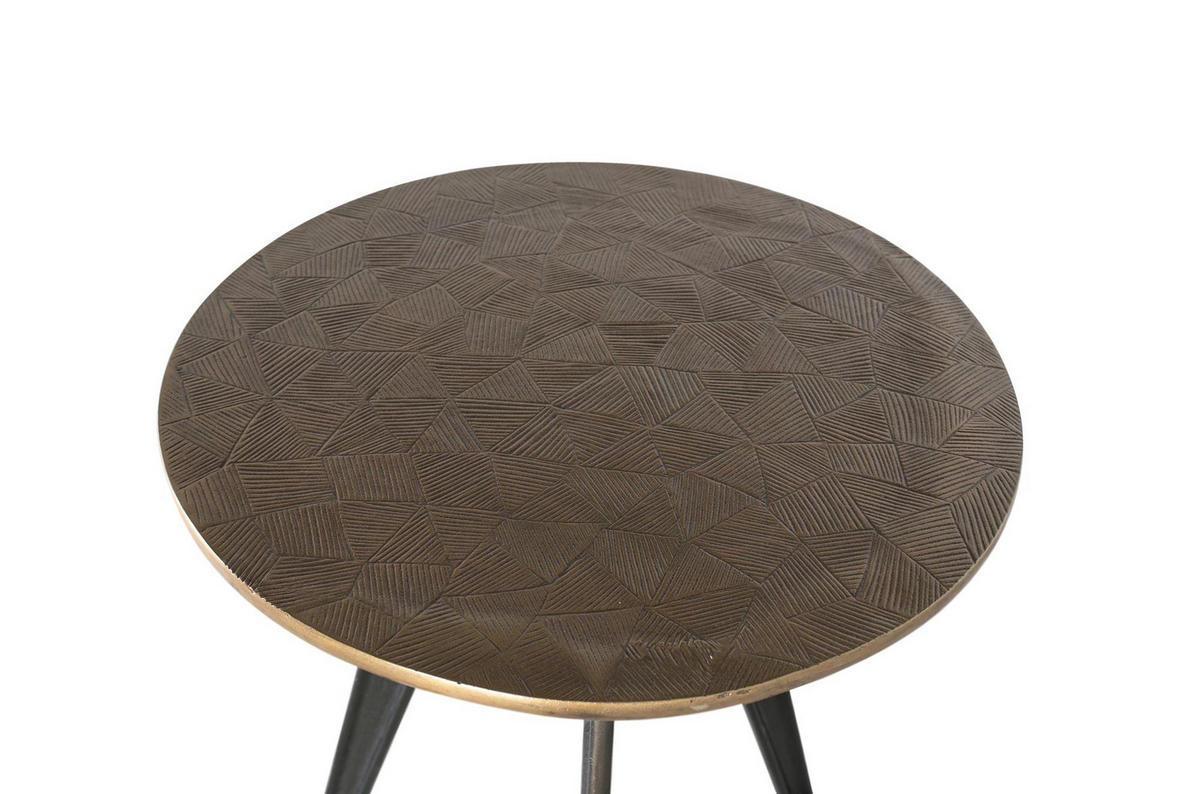 BEISTELLTISCH aus Aluminium - Bronzefarben, Metall (55/55/60cm) - Giner y Colomer