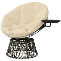 PAPASANSESSEL DE-06727 360° drehbar, inkl. Kissen Beige - Beige, Kunststoff/Metall (76/88/118cm) - ComfortXL